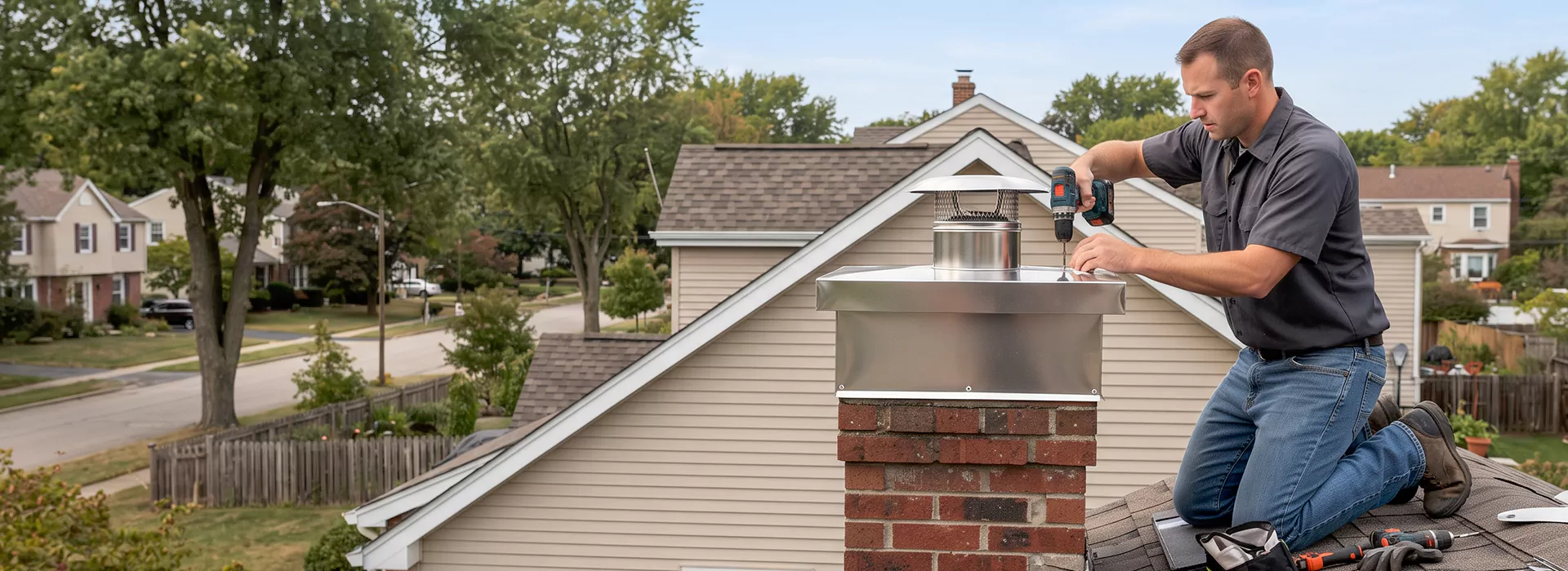Chimney Chase Cover Installation Whittier, CA