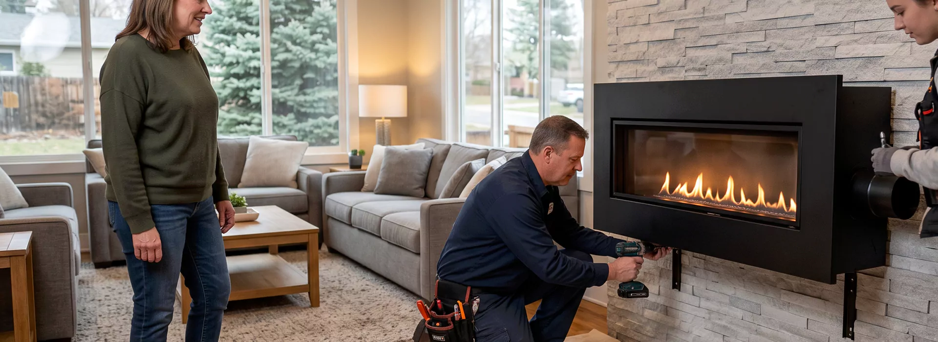 Floating Fireplace Installation Whittier, CA