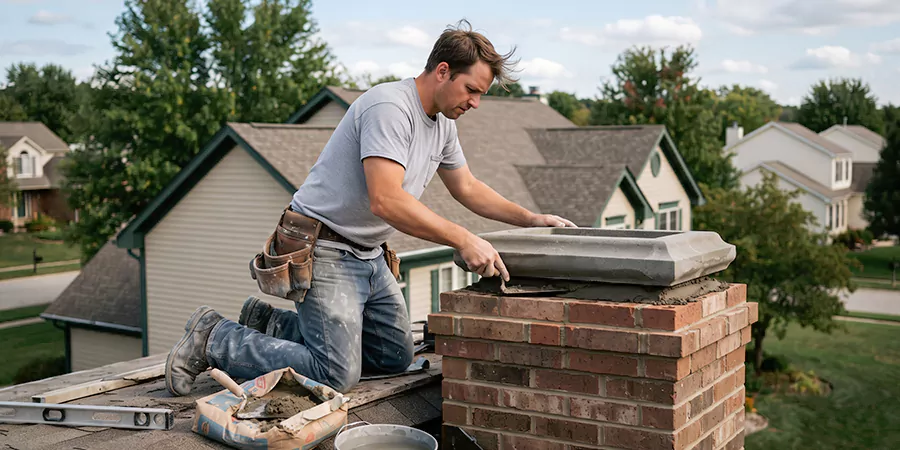Stone Chimney Crown Installation Whittier