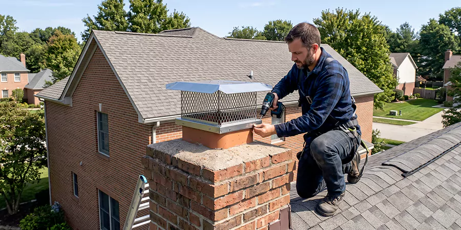 Masonry Chimney Spark Arrestor Installation Whittier