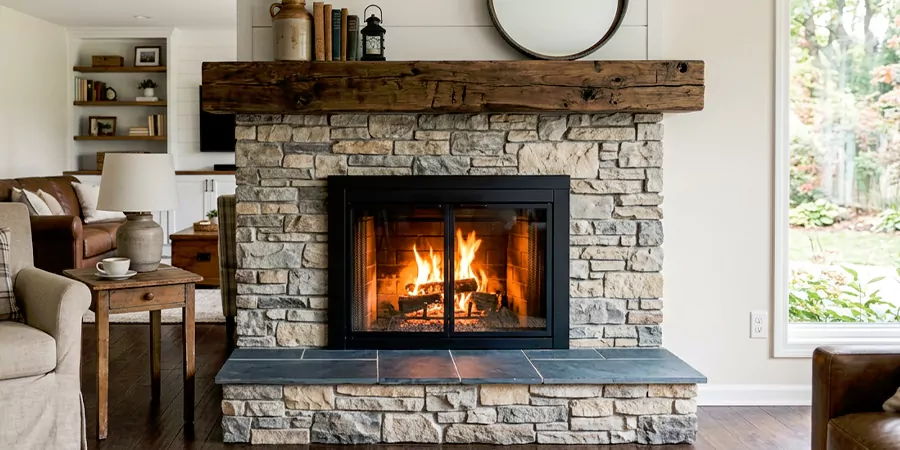 Modern and Farmhouse Fireplace Makeover Whittier