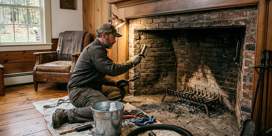 Inglenook and Coal Burning Fireplace Restoration Whittier